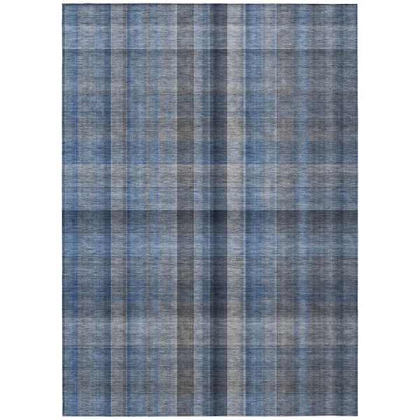 Addison Rugs Chantille ACN548 Blue 2 ft. 6 in. x 3 ft. 10 in. Machine Washable Indoor/Outdoor Geometric Area Rug