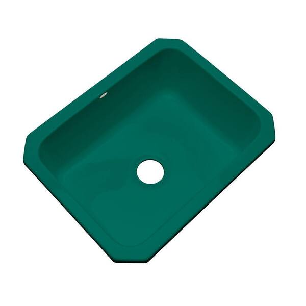 Thermocast Inverness Undermount Acrylic 25 in. Single Bowl Kitchen Sink in Verde