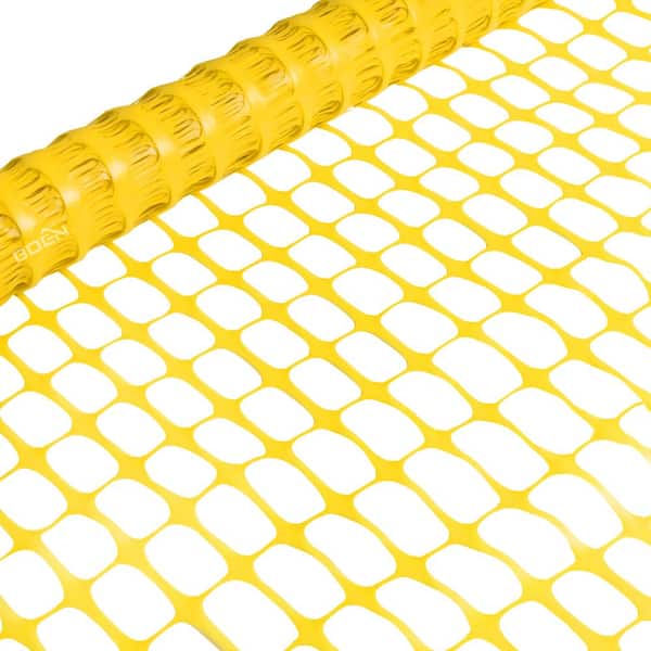 BOEN 4 ft. x 100 ft. Yellow Construction Snow/Safety Barrier Fence