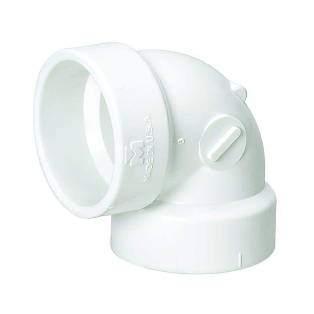 Mueller Industries 3 in. x 3 in. PVC DWV 90Degree Hub x Hub Elbow