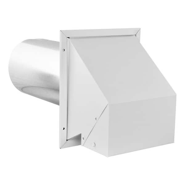 IMPERIAL Heavy-Duty 6 in. Painted Galvanized Steel Exhaust or Intake Hood, White