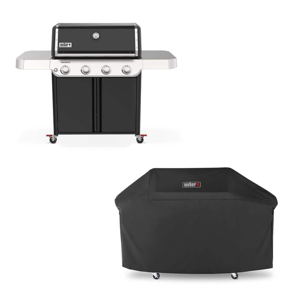 Weber Genesis E415 4Burner Liquid Propane Gas Grill in Black with