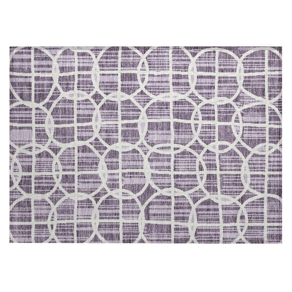 Chantille Machine Washable Indoor/Outdoor Abstract ACN2769 Plum 2 ft. x 3 ft. Accent Rug
