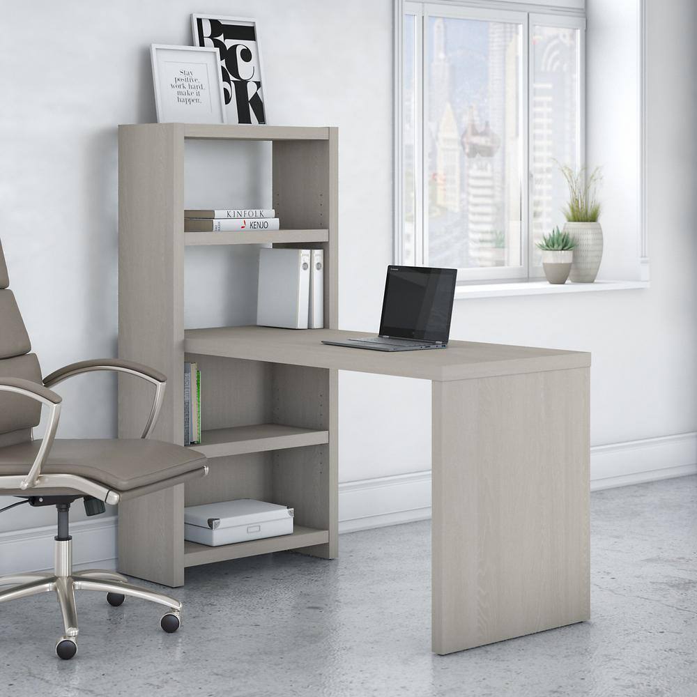 Contemporary Gray Sand 56'' Adjustable Home Office Desk