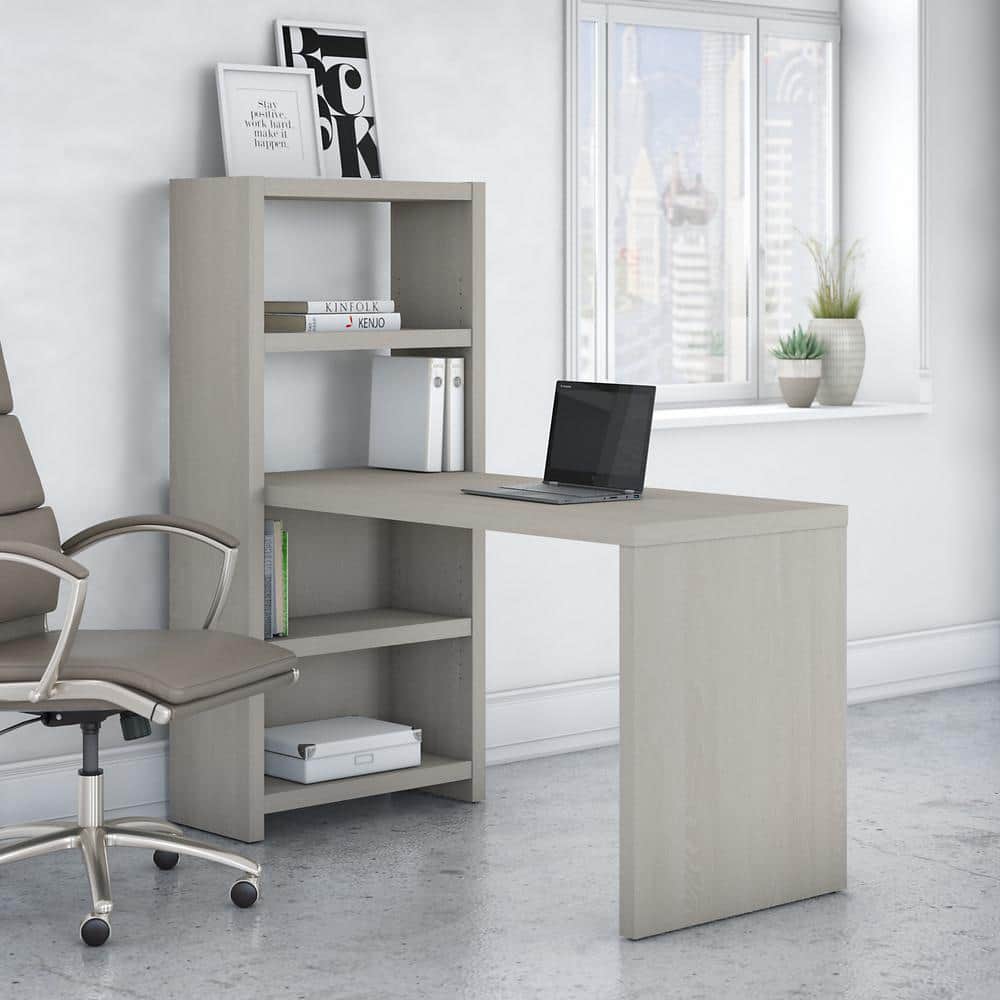 Contemporary Gray Sand 56'' Adjustable Home Office Desk
