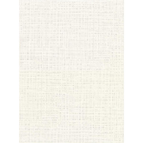 Warner Montgomery White Faux Grasscloth Vinyl Strippable Roll (Covers 60.8 sq. ft.)