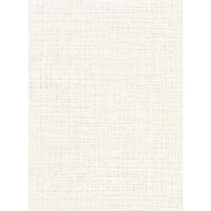 Montgomery White Faux Grasscloth White Wallpaper Sample