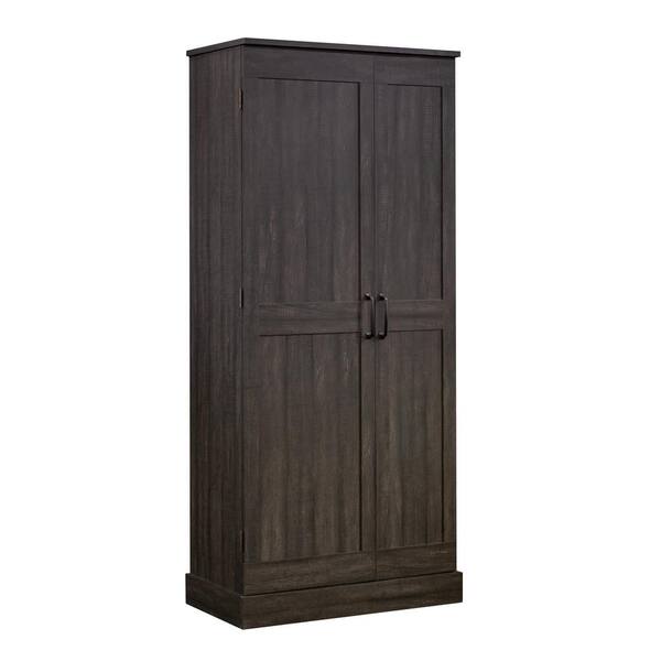 SAUDER Blade Walnut Accent Storage Cabinet with Swing-Out Storage