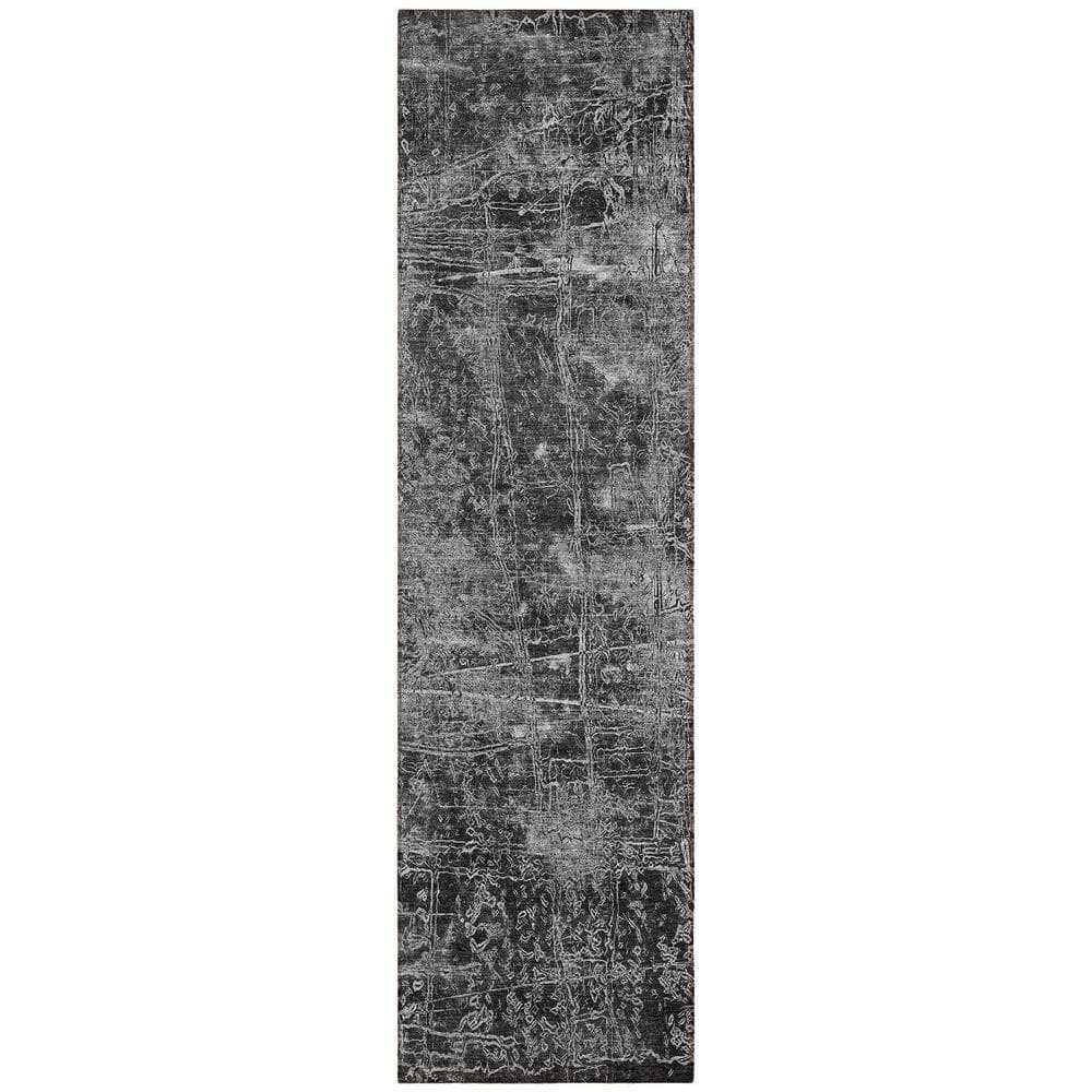 Gray 2 ft. x 8 ft. Woven Abstract Runner Indoor/Outdoor Area Rug price history on PriceWatchPro