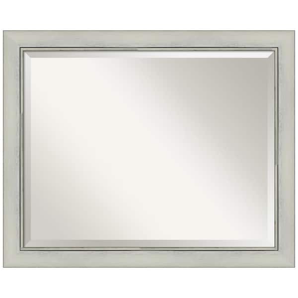 Amanti Art Flair Silver Patina 32 in. H x 26 in. W Framed Wall Mirror
