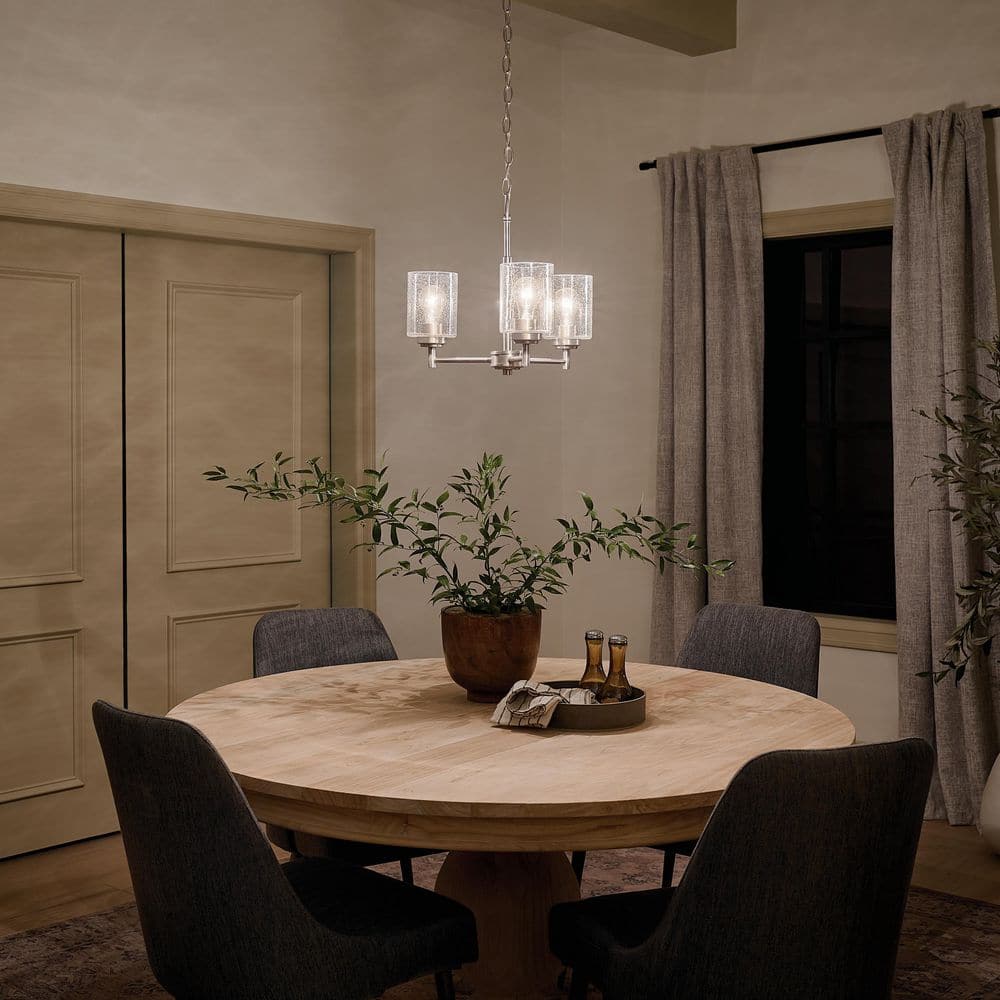 Winslow 18" Brushed Nickel Mini Chandelier with Clear Glass