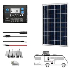 100-Watt Polycrystalline OffGrid Solar Power Kit with 100-Watt Solar Panel, 20 Amp PWM Charge Controller