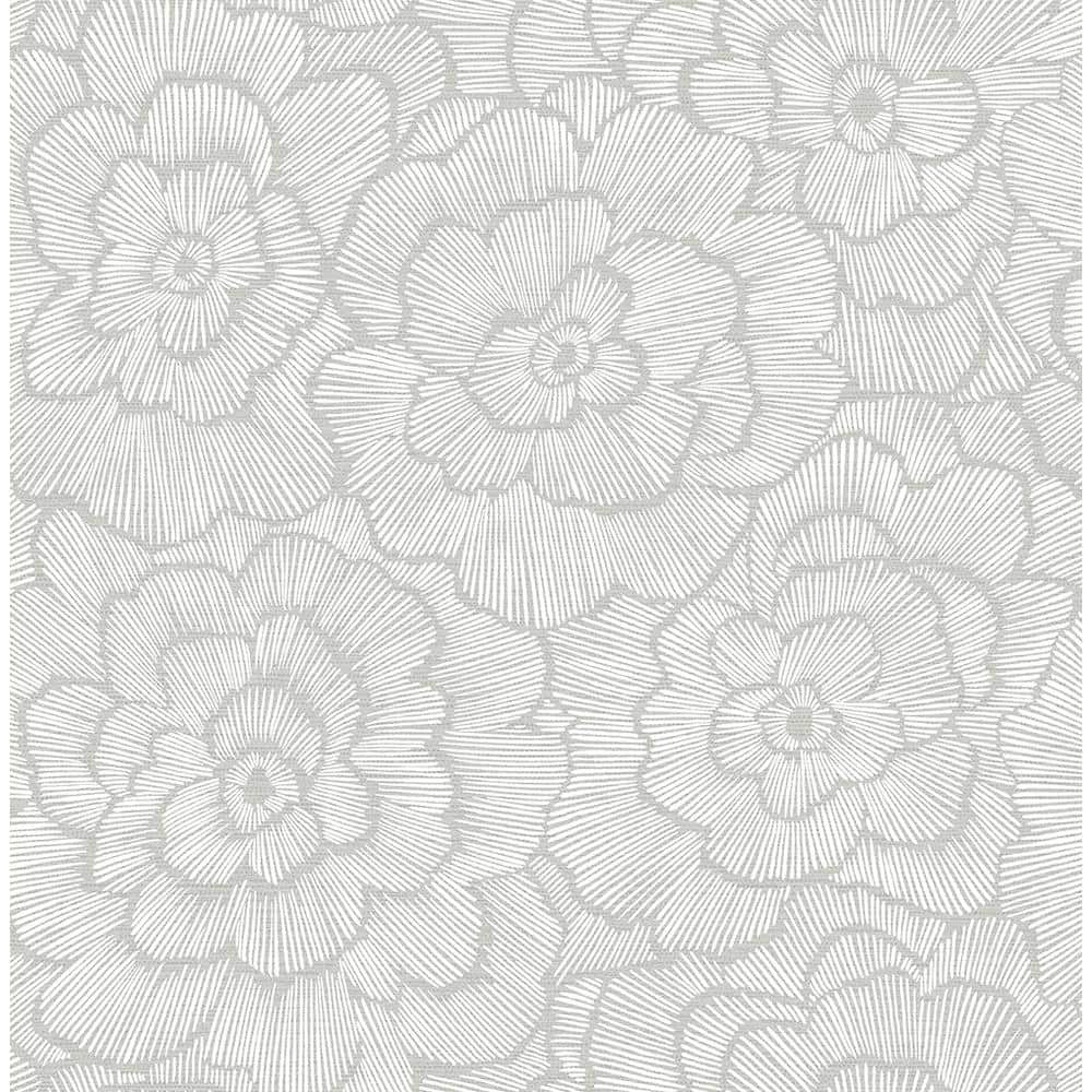 Teamson Kids Cyrus Black Floral Paper Strippable Roll (Covers 56.4