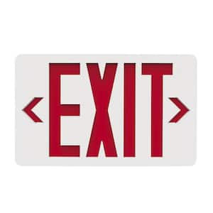 Evade 120-Volt/277-Volt Integrated LED White with Red Exit Sign Remote Capacity