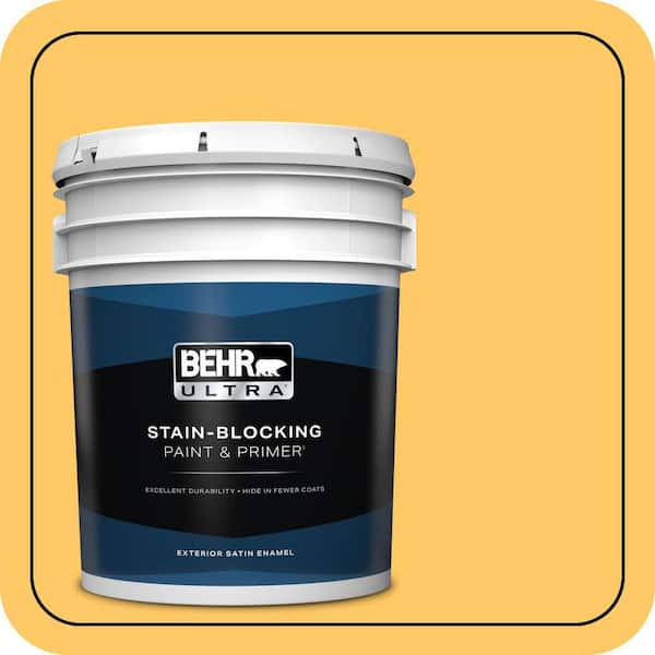 BEHR ULTRA 5 gal. #P270-5 Fuzzy Duckling Satin Enamel Exterior Paint & Primer