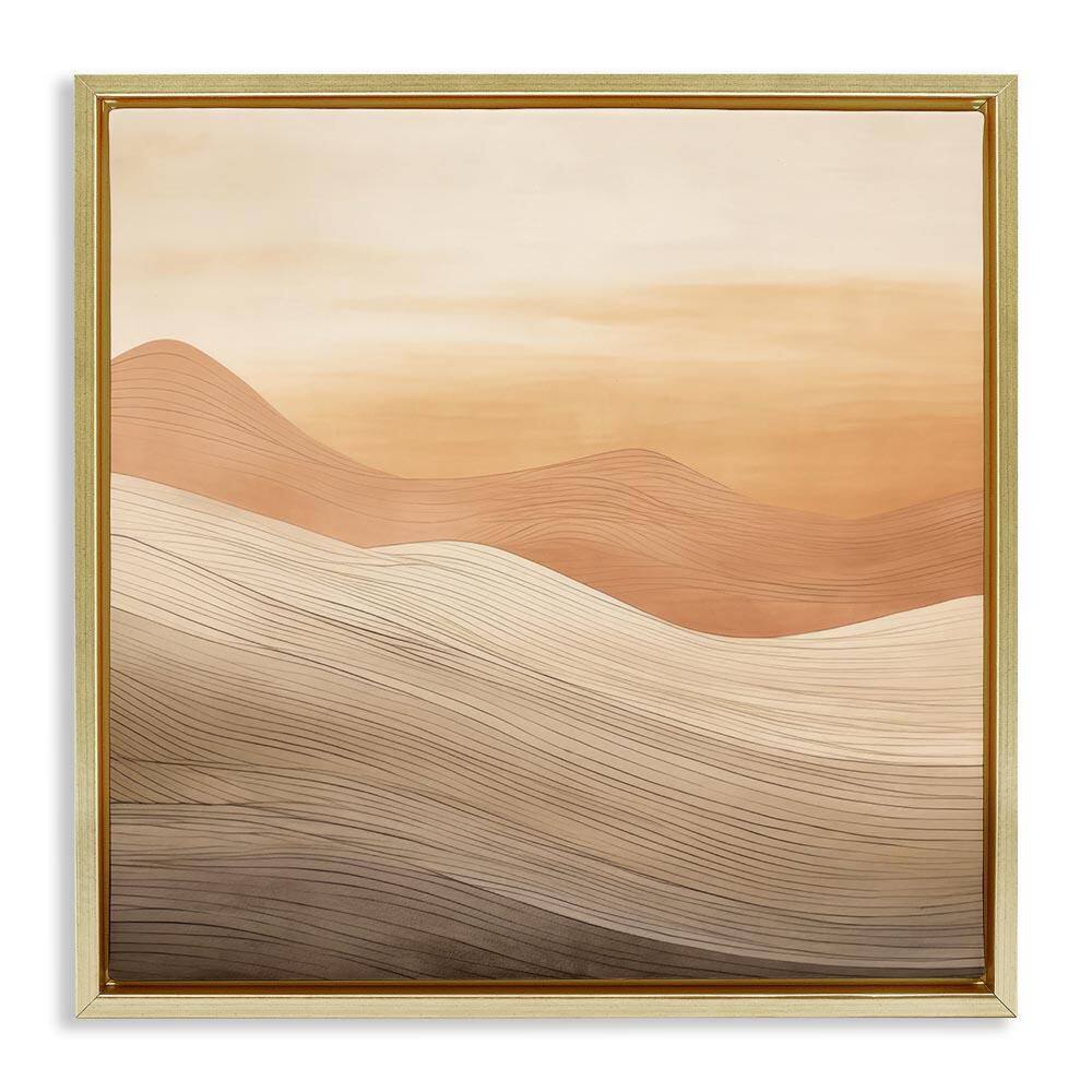 Ombre Desert Dunes by Irena Orlov Gold Floater Frame Nature Graphic Art Print 18 in. x 18 in. price history on PriceWatchPro