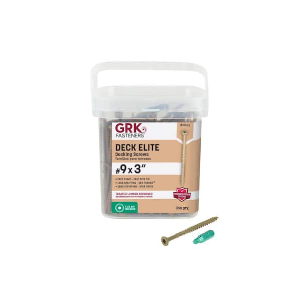 #9 x 3 in. Star Drive Bugle Head Deck Elite Decking Screws (350-Pack)