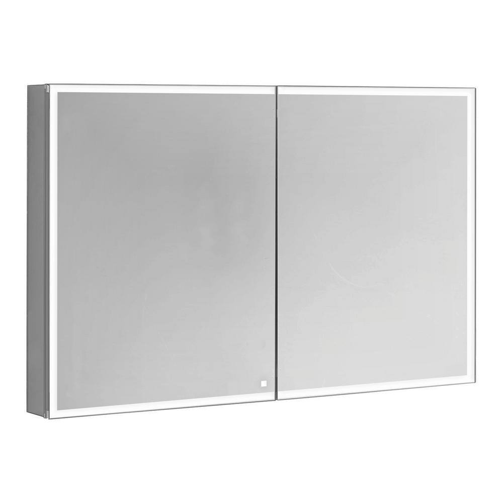 Aquadom Edge Royale 48 in. W x 32 in. H Rectangular Silver Recessed