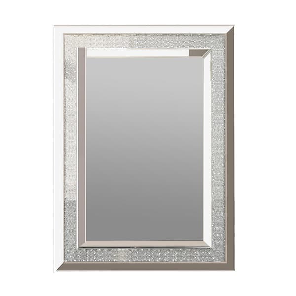 Unbranded Silver 24 in. W x 32 in. H Modern Rectangular Wall Mirror for Home, Living Room, Bedroom, Entryway
