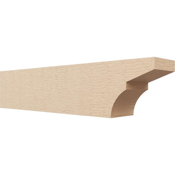 Ekena Millwork 6-in. x 8-in. x 36-in. Monterey Woodgrain, Primed Tan Timberthane Polyurethane Rafter Tail Brace