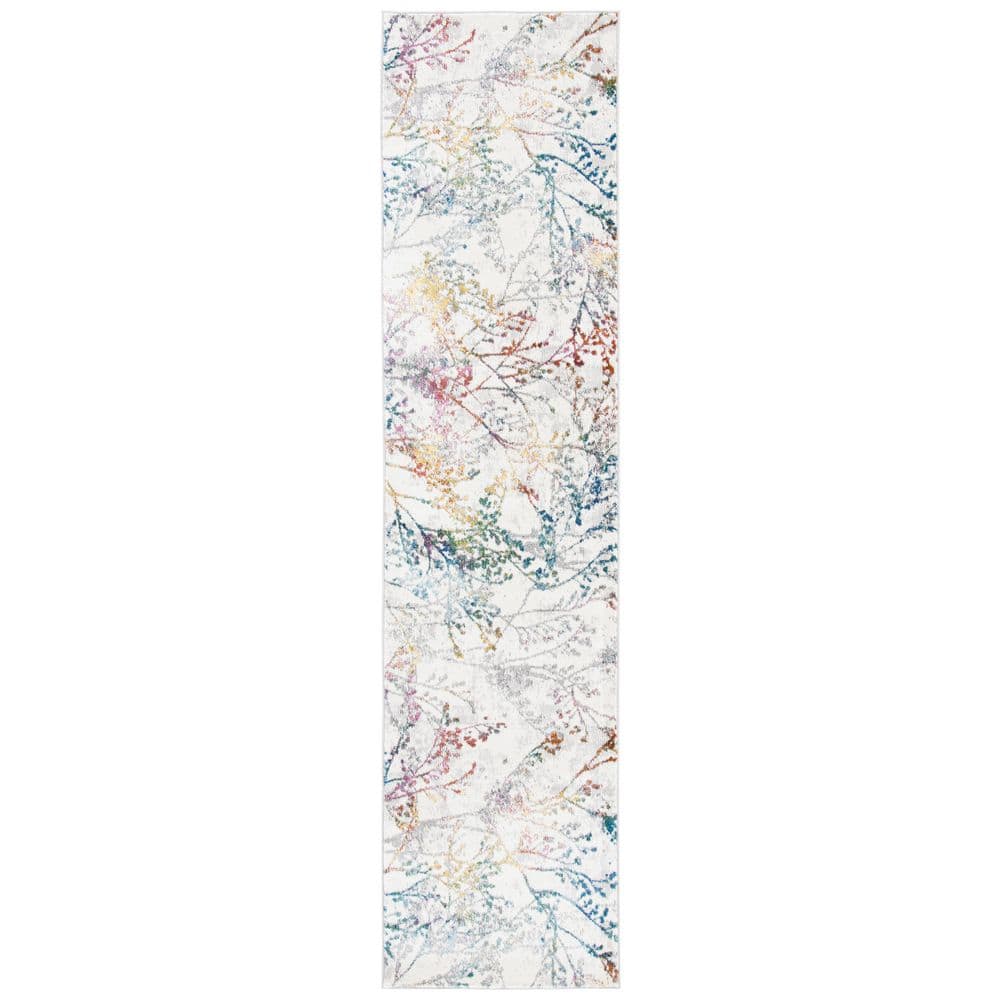 Aria 2 ft. x 12 ft. Ivory/Blue Distressed Forest Runner Rug price history on PriceWatchPro