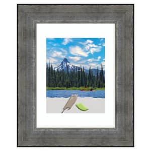 Forged Pewter Wood Picture Frame Opening Size 11 x 14 in. (Matted To 8 x 10 in.)