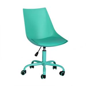 Green Acrylic Fashion Ergonomic Home Office Chairs with Wheels Height Adjustable Swivel