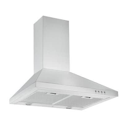 WPP424 24 in. 450 CFM Convertible Wall Mount Pyramid Range Hood with LED in Stainless Steel
