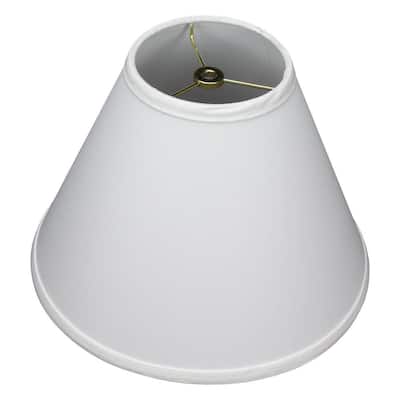 White Nickel Hardware Coolie Lamp Shade, Parchment Coolie Lamp Shades Uk