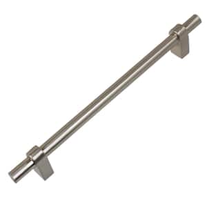 6-1/4 in. Center-to-Center Satin Nickel Solid Euro T-Bar Handle Pull (10-Pack)
