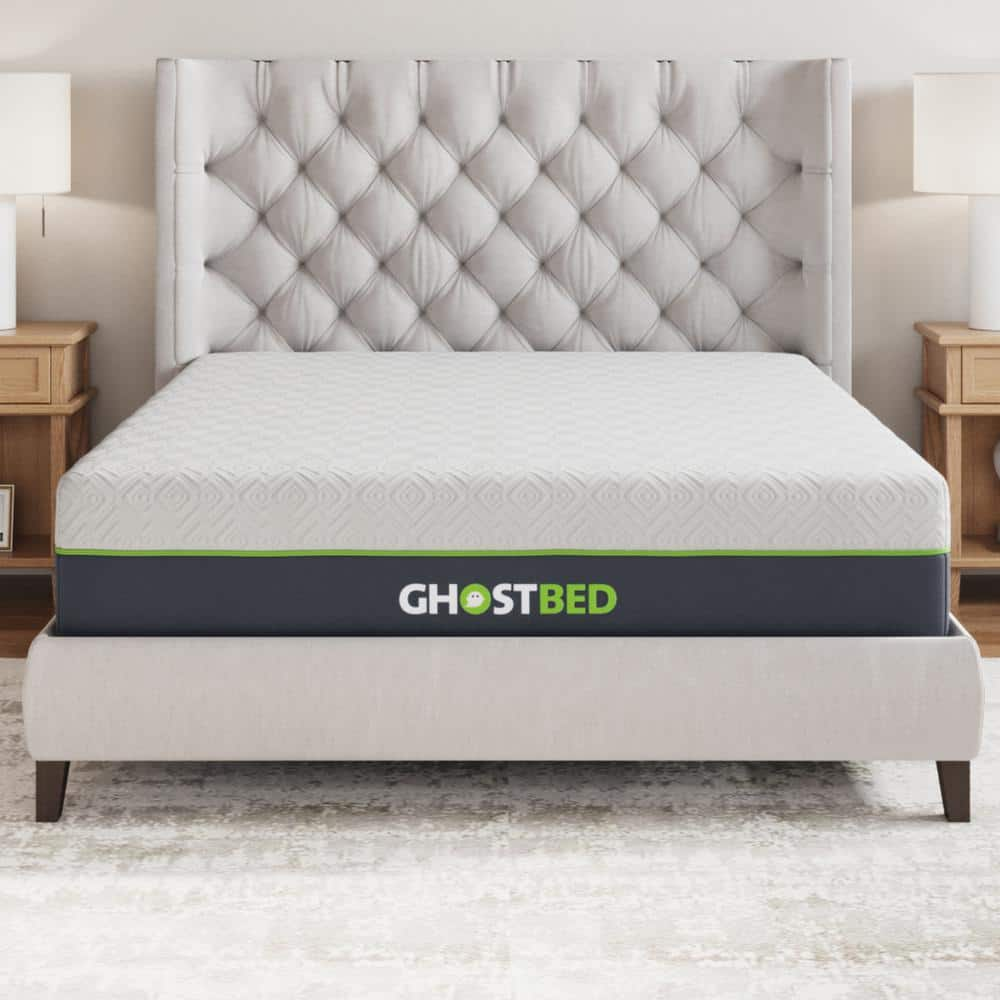 GHOSTBED Elegance by GB Queen Size Medium Firm Gel Memory Foam 12 inch Hybrid Cool to touch Mattress, White