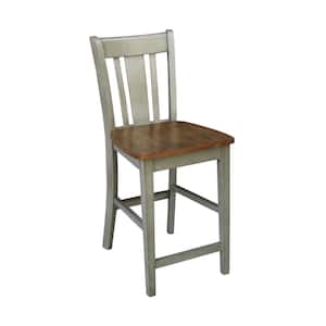 San Remo 24 in. Hickory / Stone Counter height Stool