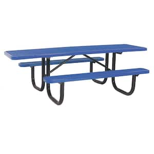 8 ft. Diamond Blue Commercial Park ADA Rectangular Portable Table