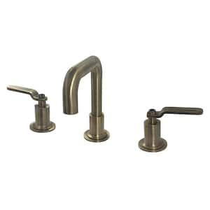 Whitaker 8 in. Widespread 2-Handle Bathroom Faucet in Antique Brass