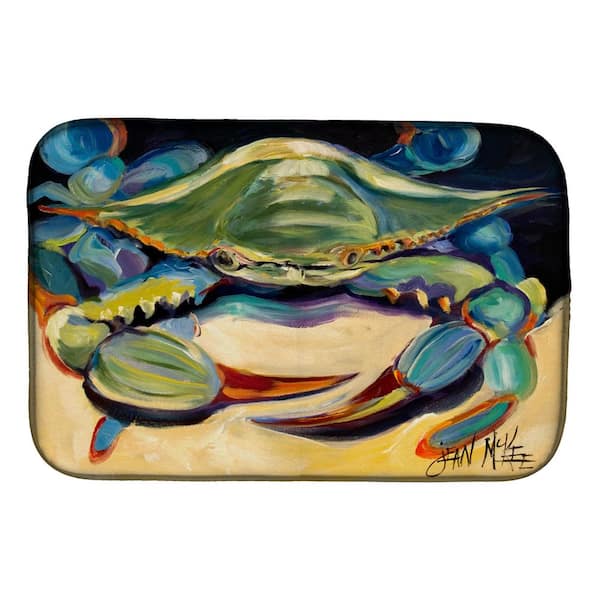 Caroline's Treasures 14 in. x 21 in. Multi-Color Crab Dish Drying