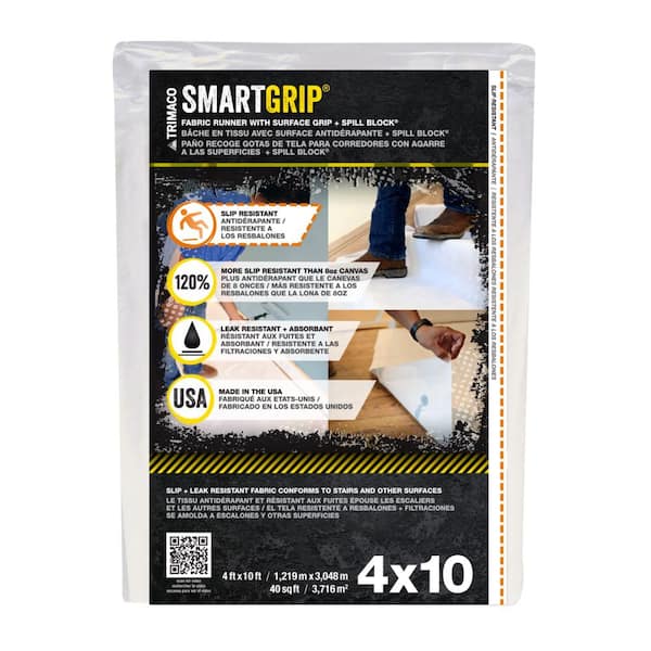 4 ft. x 10 ft. Smart Grip Drop Cloth