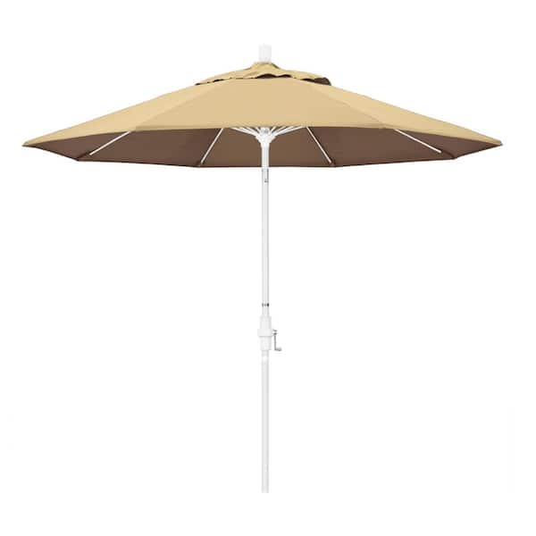 California Umbrella 9 ft. Fiberglass Collar Tilt Patio Umbrella in Beige Pacifica