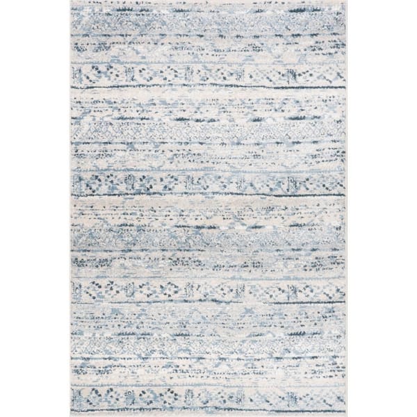 Vintage Moroccan Blue 6.7 ft. x 9 ft. Indoor Area Rug