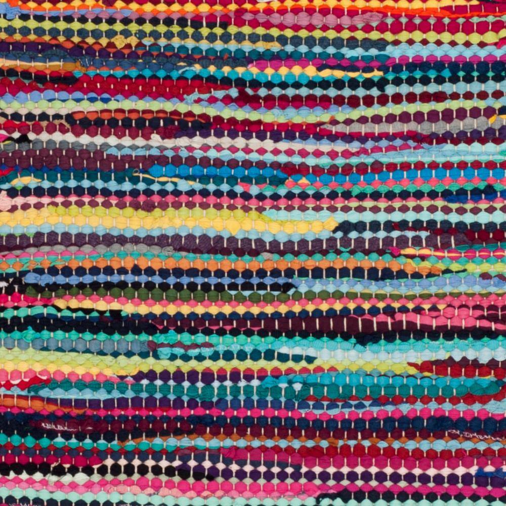 Handmade Multi Stripe Wool Cotton 2' x 3' Area Rug