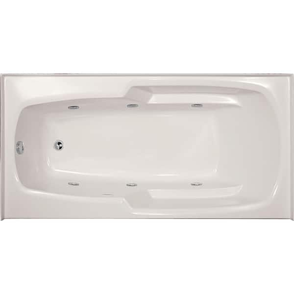 Hydro Systems Entre 60 in. x 32 in. Rectangular Drop-In Whirlpool Bathtub with Right Drain in White