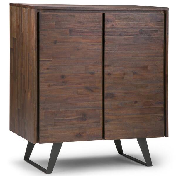 Brooklyn Max Fulton Solid Acacia Wood, Modern Storage Cabinets