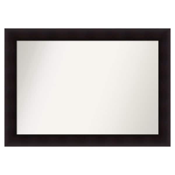 Amanti Art Portico Espresso 41.75 in. x 29.75 in. Custom Non-Beveled Wood Framed Batthroom Vanity Wall Mirror