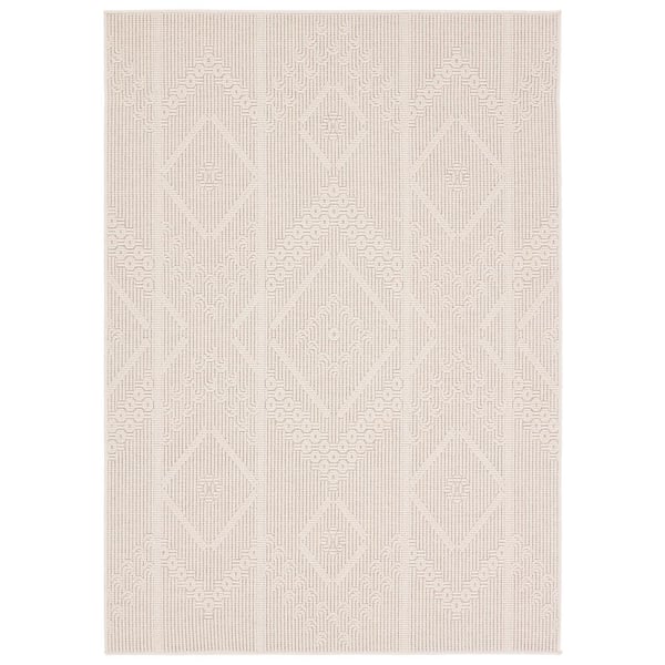 VIBE BY JAIPUR LIVING Vibe Cardinal Cream 2 ft. x 3 ft. Medallion Polypropylene Indoor/Outdoor Area Rug