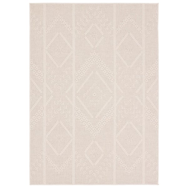 Vibe Cardinal Cream 3 ft. x 8 ft. Runner Medallion Polypropylene Indoor/Outdoor Area Rug