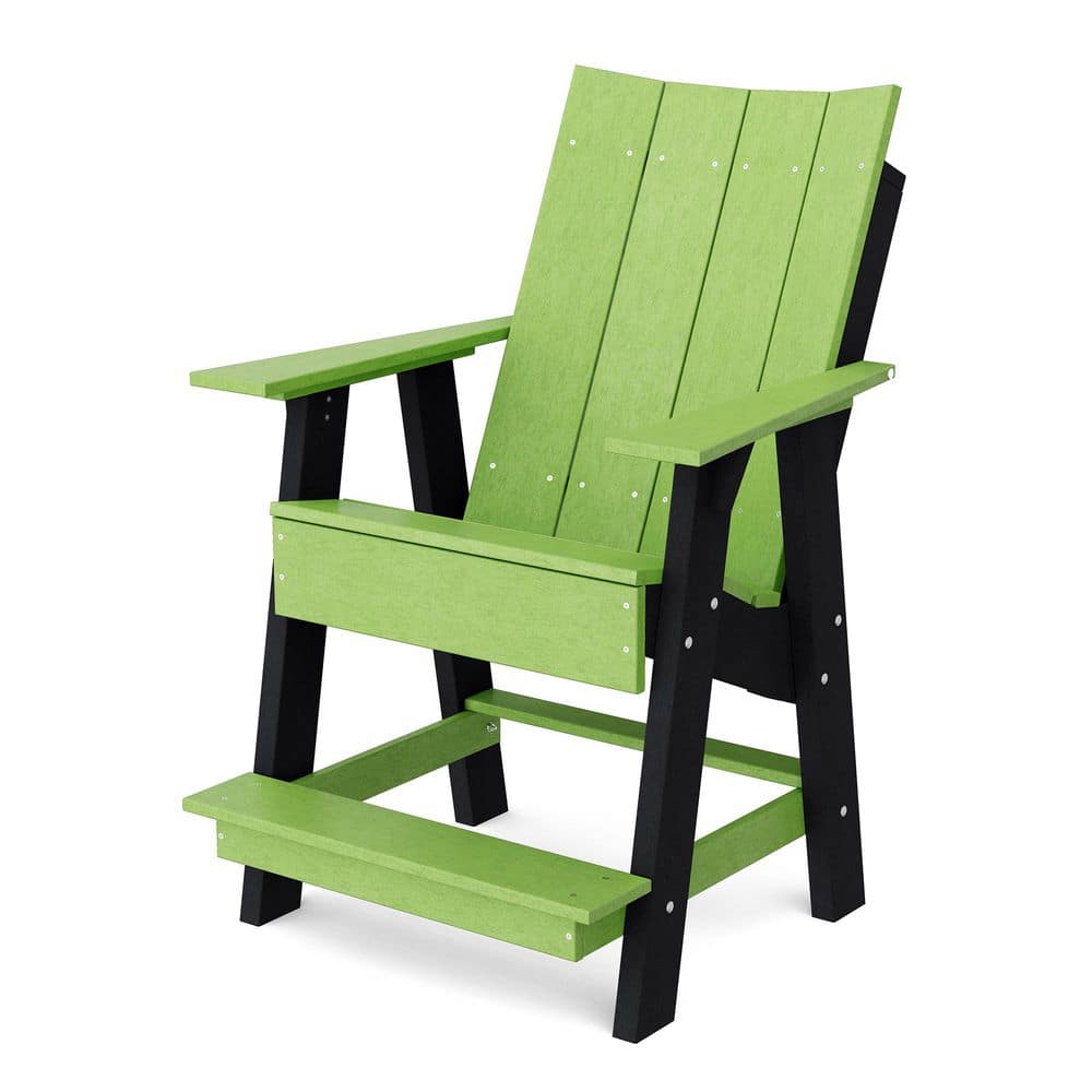 Contemporary Lime Green and Black Plastic Outdoor High Adirondack Chair price history on PriceWatchPro