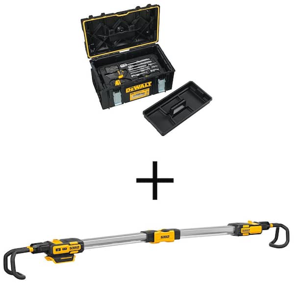 DEWALT Mechanics Tool Set (226 Piece) with TOUGHSYSTEM 22 in. Medium Tool  Box and 20V MAX/12V MAX Hood Light DWMT45226HW045B - The Home Depot