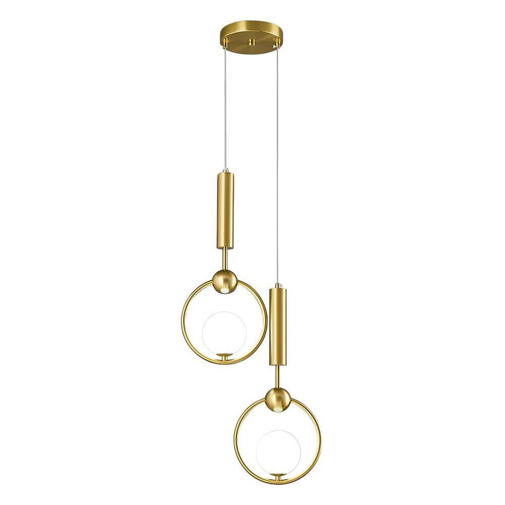 2-Light Gold Pendant Light with Glass Shade price history on PriceWatchPro