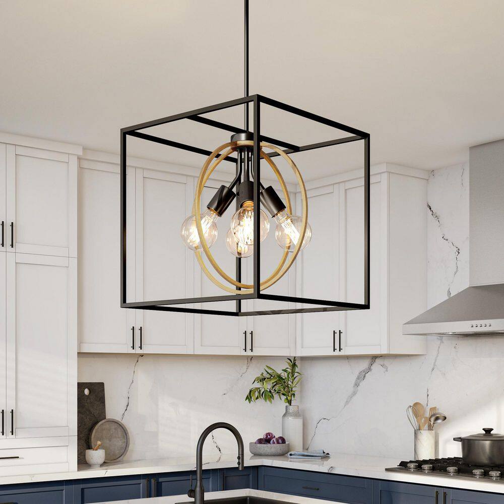 Kew Gardens 15" Matte Black Modern Industrial Pendant Light