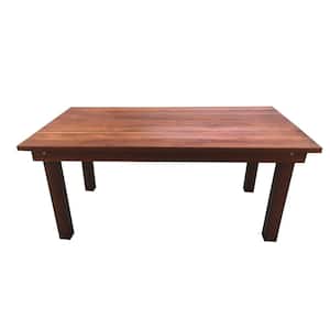 Farmhouse Mission Brown 9 ft. Redwood Outdoor Dining Table