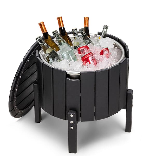 Double Wall Insulated Metal Ice Barrel Cooler Stainless Steel Wine